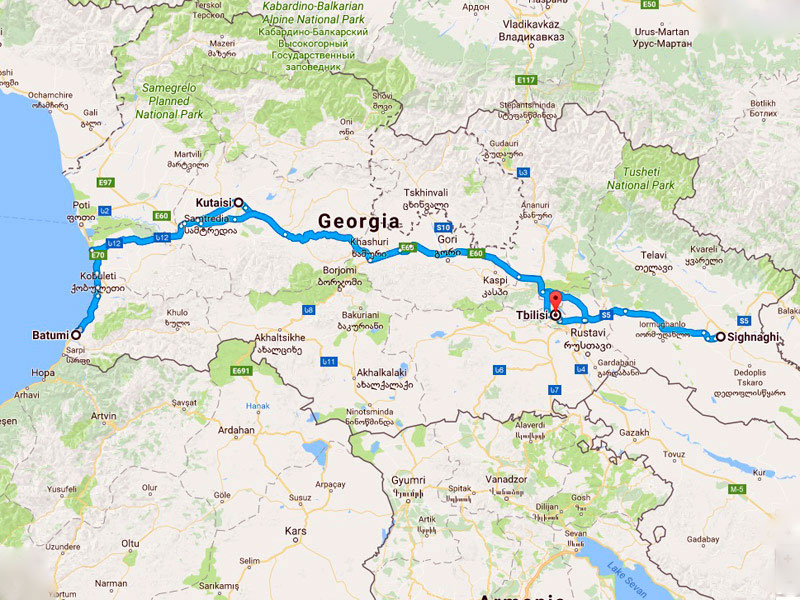 map-Georgian Art Route 