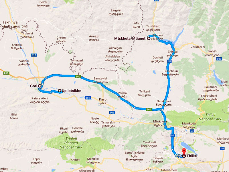 map-Весенний тур в Грузию - 4 дня