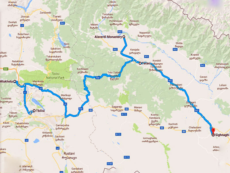 map-Винный Тур по Грузии